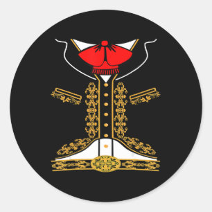 Mariachi Charro Mexican Costume For Cinco De Mayo  Classic Round Sticker