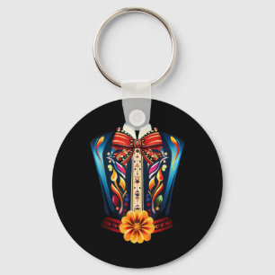 Mariachi Charro Mexican Costume For Cinco De Mayo  Key Ring