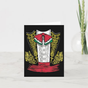Mariachi Charro Mexican Costume For Dia De Los Mue Card