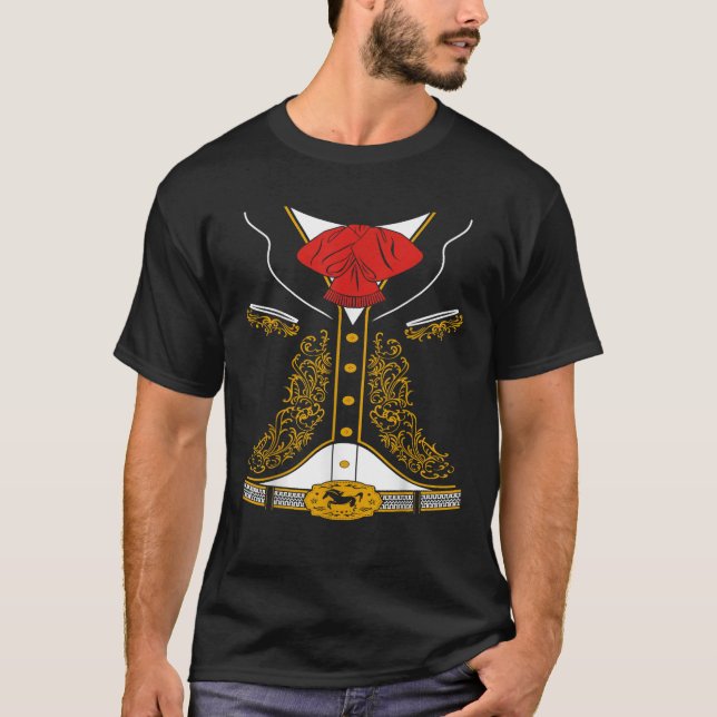 Mariachi Charro Mexican Costume T Shirt T Shirt (Front)