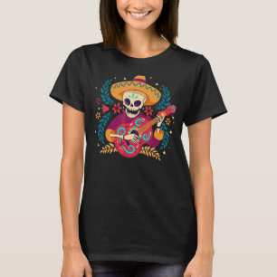 Mariachi Day Of Dead Skeleton Cinco De Mayo Mexic T-Shirt
