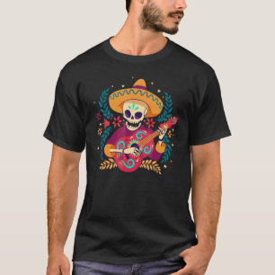 Mariachi Day Of Dead Skeleton Cinco De Mayo Mexic T-Shirt