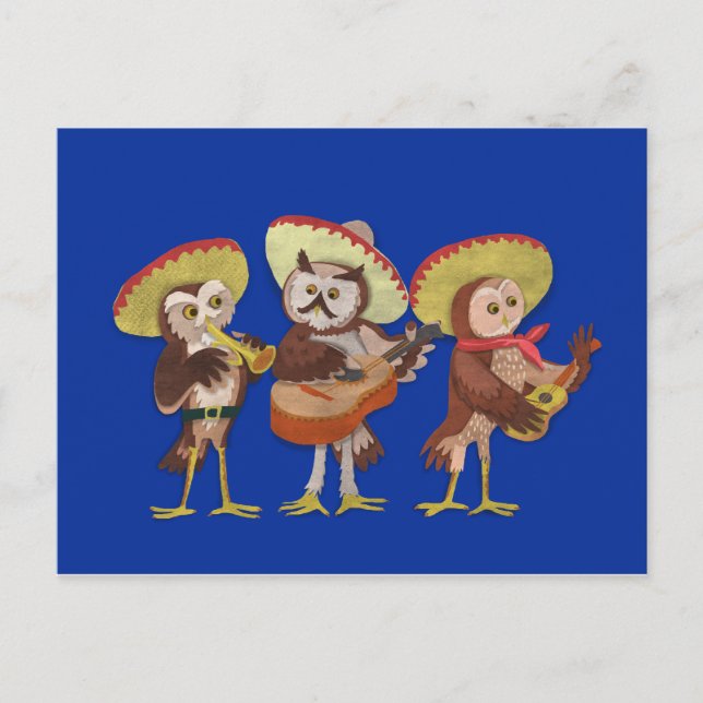 Mariachi Owl band Postcard (Front)