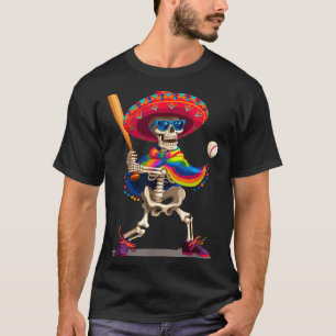 Mariachi skeleton baseball cinco de mayo mexican T-Shirt