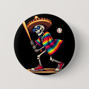 Mariachi Skeleton Bysebyll Cinco De Mayo Mexican S 6 Cm Round Badge