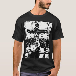 Mariachi Skeleton Dia De Los Muertos Tequila T-Shirt