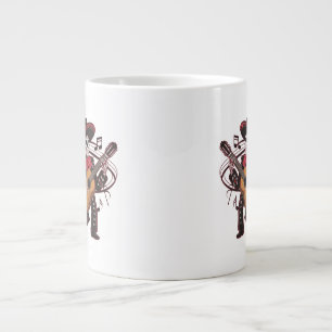 Mariachi Skeleton Groove Large Coffee Mug
