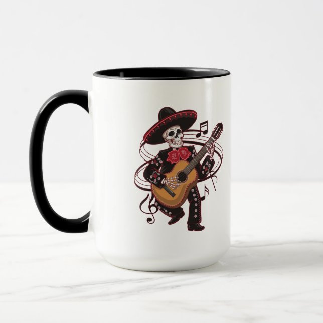 Mariachi Skeleton Groove Mug (Left)