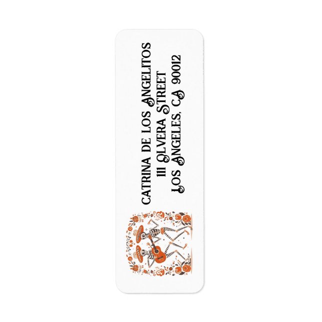 Mariachi Spirits, custom Return Address Label (Front)