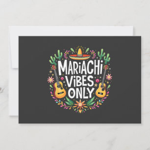 Mariachi Vibes Only Mexico Saxophone Music Lovers  Card