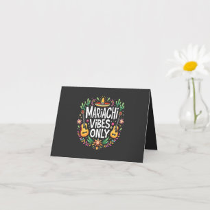Mariachi Vibes Only Mexico Saxophone Music Lovers Card