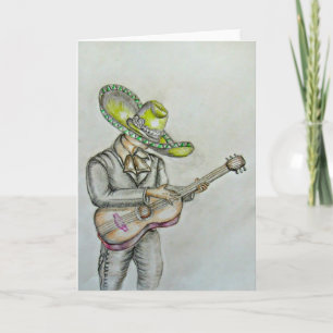 Mariachi with guitar card