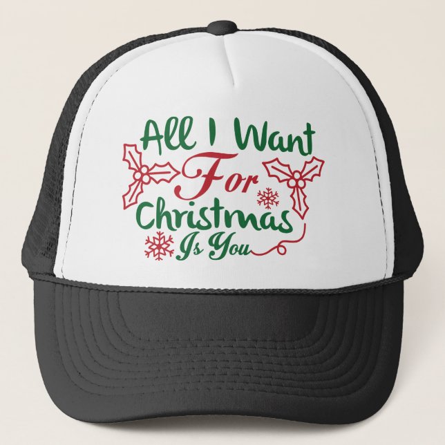 Mariah Carey All I Want for Christmas is You Trucker Hat (Front)