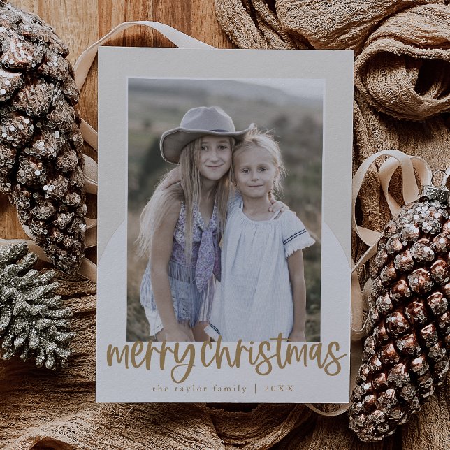 MARIAH Gold Arch Fun Family Photo Christmas Holiday Card (MARIAH Gold Arch Fun Family Photo Christmas Holiday Card)