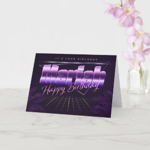 Mariah Name Vorname lila retro Karte Geburtstag Card