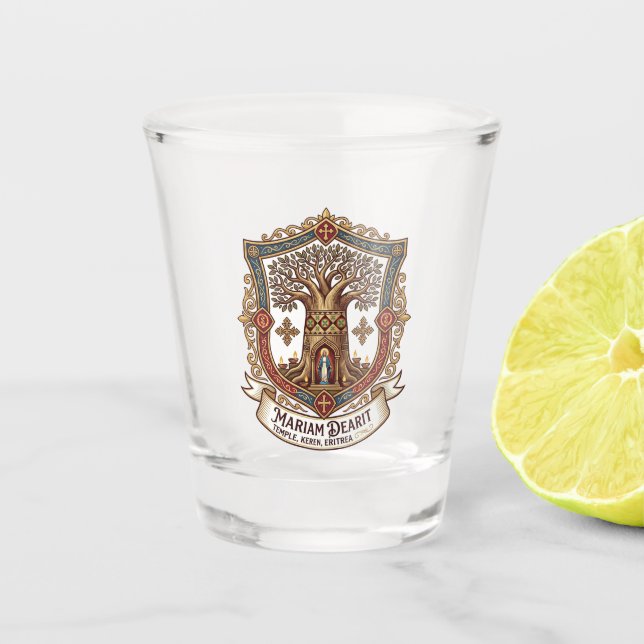 Mariam Dearit Temple Eritrea Shot Glass (Front)