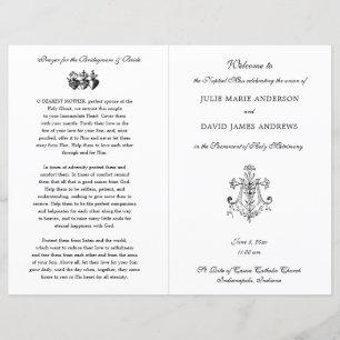 Marian Cross Catholic Wedding Program