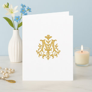 Marian Monogram Catholic Card – Totus Tuus