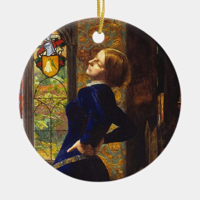 Mariana, c. 1851 by Sir John Everett Millais Ceramic Ornament (Front)