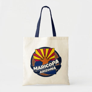 Maricopa Arizona flag burst tote bag