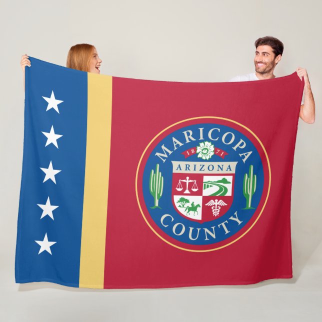 Maricopa County (Arizona) Flag Fleece Blanket (In Situ)