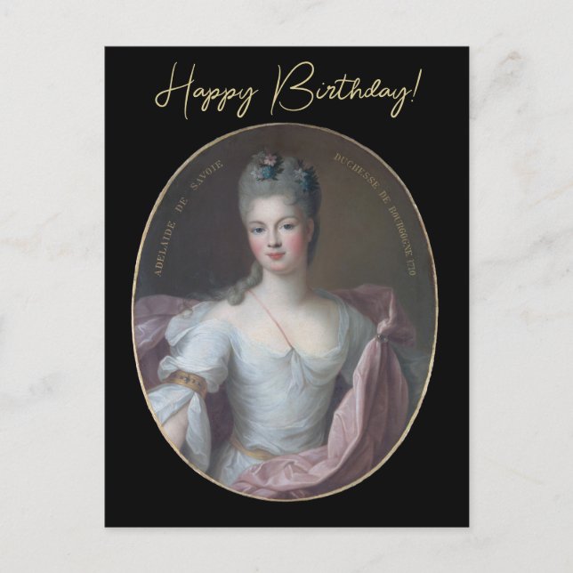 Marie Adélaïde de Savoie Happy Birthday Postcard (Front)