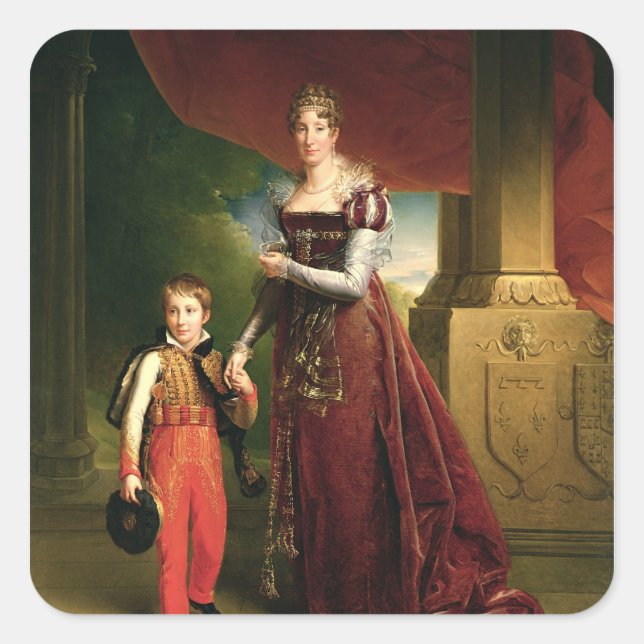 Marie Amelie de Bourbon Square Sticker (Front)