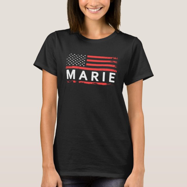 MARIE AMERICAN FLAG  FOR MARIE T-Shirt (Front)
