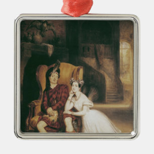Marie and Paul Taglioni the ballet 'La Sylphide' Metal Tree Decoration