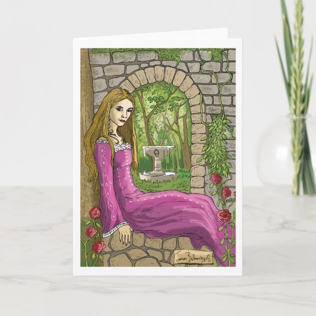 Marie and the secret Garden greetings card (Front)