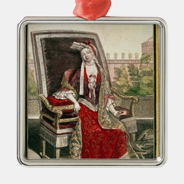 Marie-Anne Mancini  Duchess of Bouillon Metal Tree Decoration (Front)