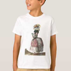 Marie Antionette Black Poodle 18th Century Costume T-Shirt