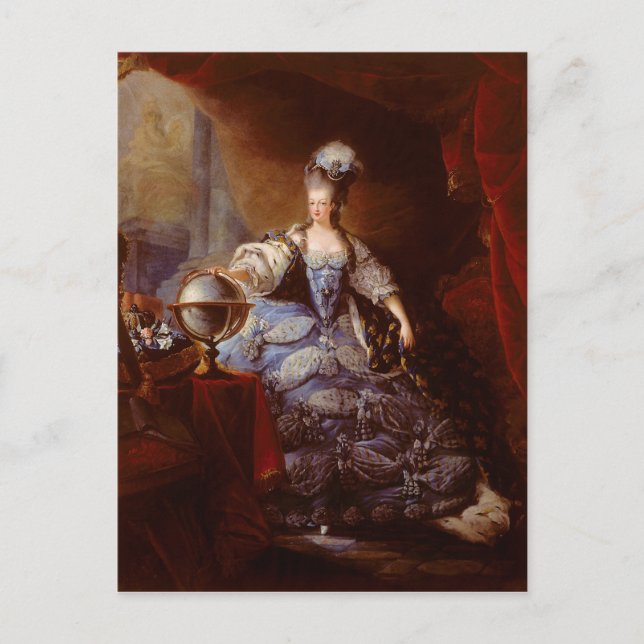 Marie Antoinett of Austria by Jean Baptiste Dagoty Postcard (Front)