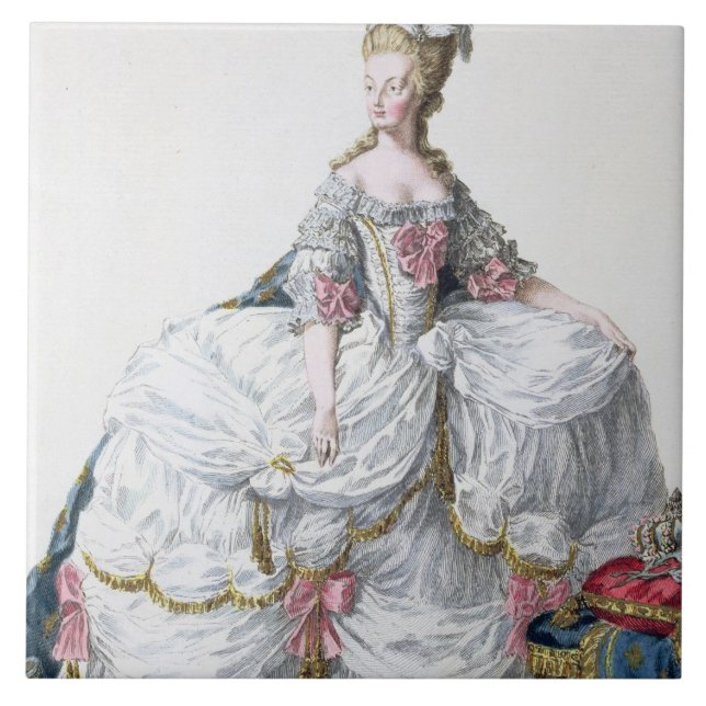 Marie Antoinette (1752-93) from 'Receuil des Estam Ceramic Tile (Front)