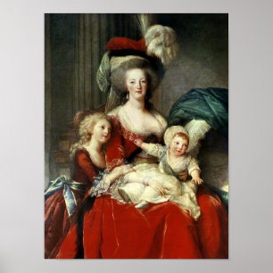 Marie-Antoinette  and her Four Children, 1787 Poster