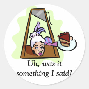 Marie Antoinette at the Guillotine Classic Round Sticker