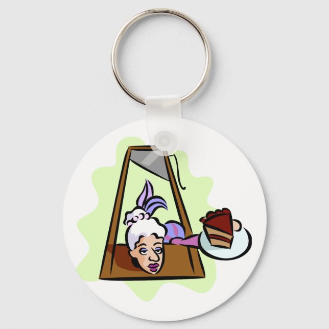 Marie Antoinette at the Guillotine Key Ring (Front)