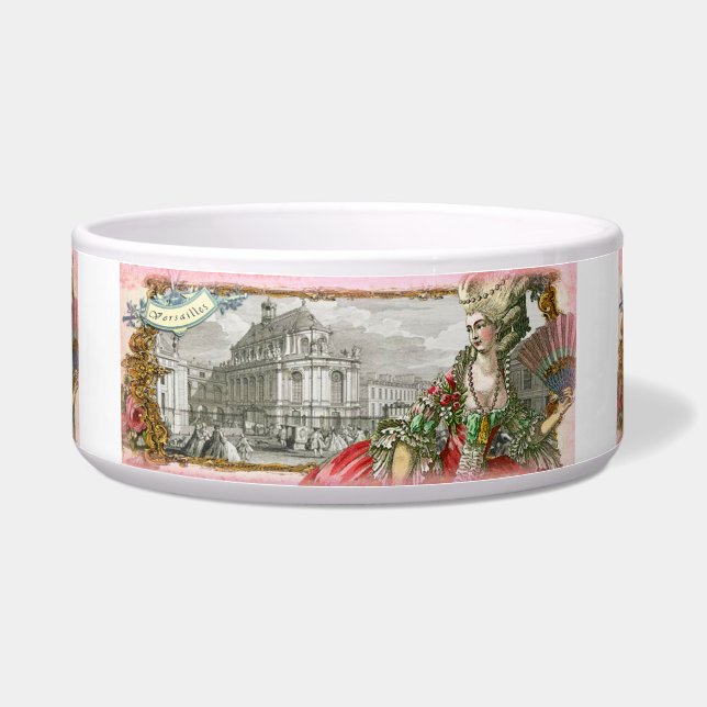 Marie Antoinette at Versailles Custom Pet Bowl (Front)