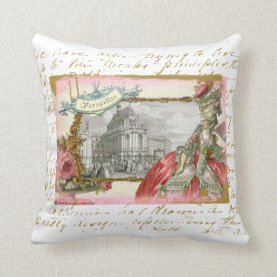 Marie Antoinette at Versailles Throw Pillow