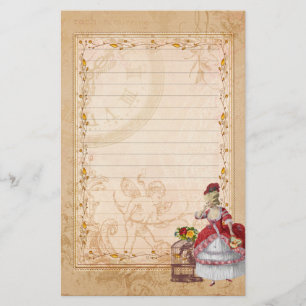 Marie Antoinette Bird Cage Rose Stationery