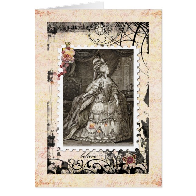 Marie Antoinette blank card (Front)