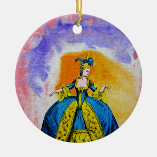 Marie Antoinette by Michael Moffa Ceramic Tree Decoration (Front)