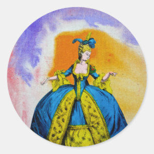 Marie Antoinette by Michael Moffa Classic Round Sticker