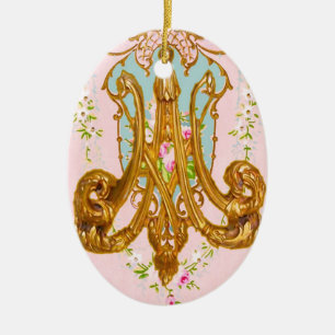Marie Antoinette Ceramic Monogram Ornament
