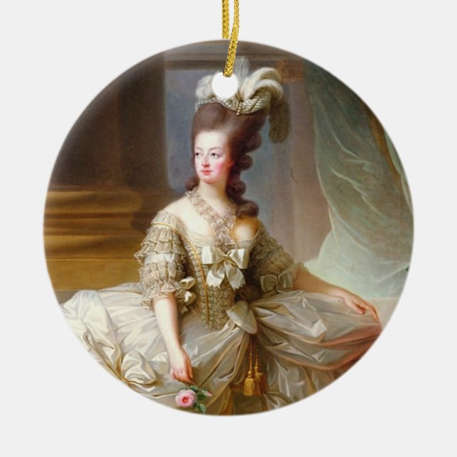 Marie Antoinette Ceramic Ornament (Front)
