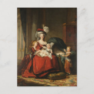 Marie Antoinette & Children Le Brun Fine Art Postcard