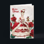 Marie Antoinette Christmas Card Cake red roses<br><div class="desc">Marie Antoinette Christmas Card Cake red roses</div>