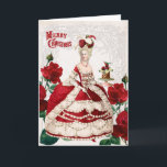 Marie Antoinette Christmas Card Cake red roses<br><div class="desc">Marie Antoinette Christmas Card Cake red roses</div>