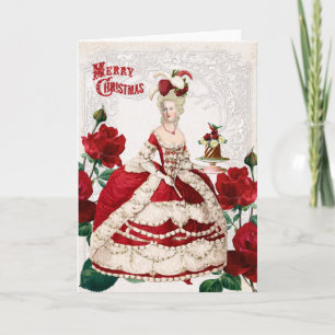Marie Antoinette Christmas Card Cake red roses