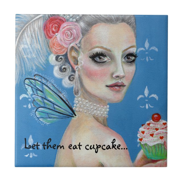 Marie Antoinette Cupcake Queen Tile (Front)